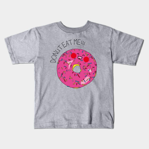 Donut eat me! Kids T-Shirt by lauraargh